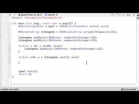 Objective C Programming Tutorial 58 Mutable Arrays Youtube