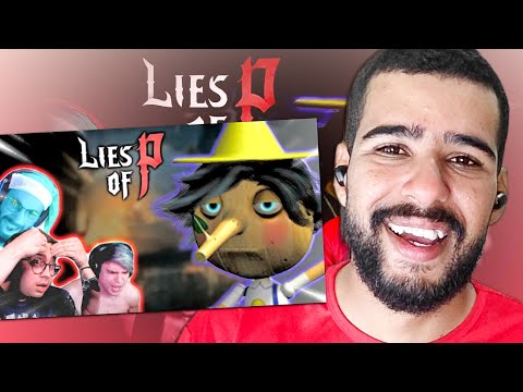 React : STREAMERS PASSANDO RAIVA JOGANDO O DARK SOULS DO PINÓQUIO melhores momentos de lies of pie