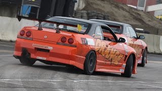 Team Orange drifting show: Powerslide, Donuts & Pure Sound!