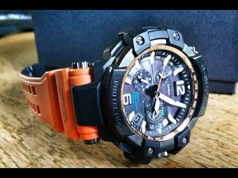 Casio GShock GPW-1000-4 wave ceptor GPS unboxing mini review. HD