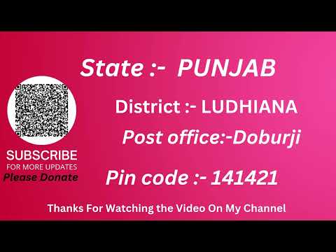 Punjab Ludhiana Doburji Ka pin code 141421 /