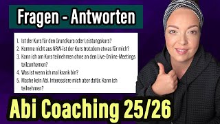 Frequently asked questions about Abi-Coaching: NRW access, live meetings & flexible participation