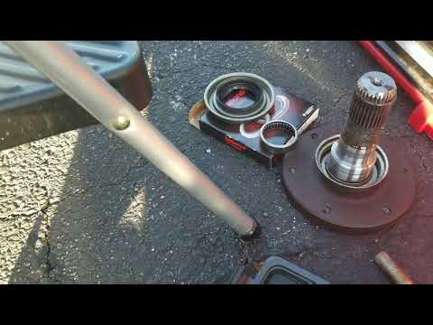 Nissan Armada front differential left stub shaft bearing replacement