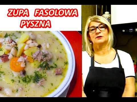 FASOLOWA ZUPA Z BIAŁEJ FASOLI Z ZIEMNIAKAMI NA KOŚCIACH PRZEPIS SMACZNA TREŚCIWA JAK ZROBIĆ Nr.714😋💗