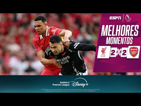 Martinelli marca, e ARSENAL busca empate contra o LIVERPOOL na PREMIER LEAGUE I Melhores Momentos