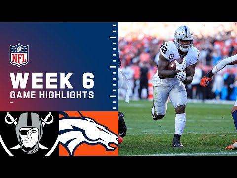 Raiders vs. Broncos Week 6 Highlights | NFL 2021