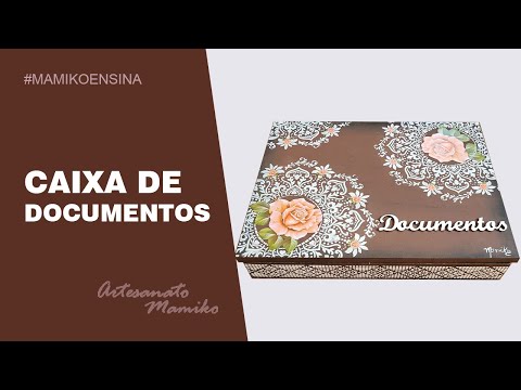 Caixa de Documentos em decoupage