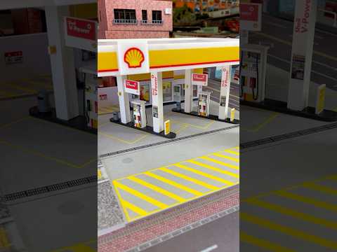 G-fans gas station 1/64 hot wheels diorama #164 #diorama #gasstation #hotwheels #diecast #minigt