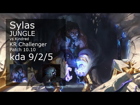 Sylas vs Kindred Jungle - KR Challenger 9/2/5 Patch 10.10 Gameplay