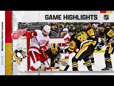 Red Wings @ Penguins 12/28 | NHL Highlights 2022