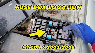 Mazda 6 from 2003 to 2006 Fuse Box Location
