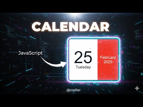 Dynamic Calendar Html Css Javascript Frontend Codlerofficial