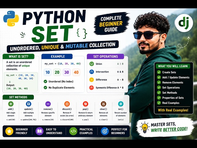 Python Sets Explained 🔥 | Python Tutorial 2026 | Learn Python Step by Step | pythonkashi