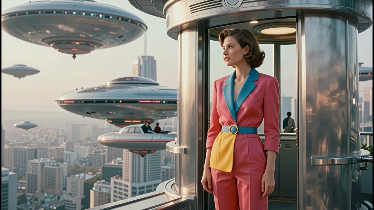 A Retro Futuristic Runway: Is this the peak of sci-fi style? - AI Fashion Video, AI Music Short Film