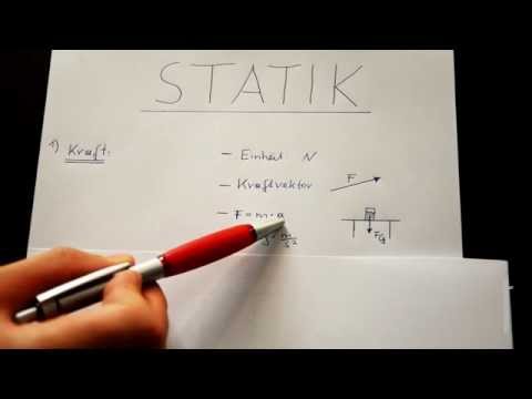 Mechanik Nachhilfe Video 1: Einführung in die Statik [DE]