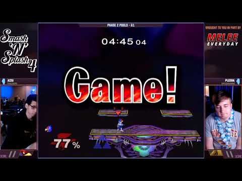 Smash'N'Splash 4 PHASE 2 POOLS - Azzu (Falco) vs Pleeba (Sheik)