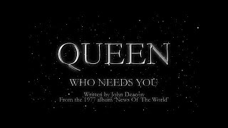 Queen - Who Needs You (Official Lyric Video)