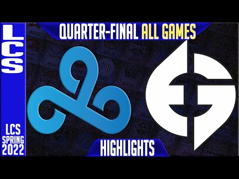 C9 vs EG Highlights ALL GAMES | Quarter-final LCS Playoffs Spring 2022 | Cloud9 vs Evil Geniuses