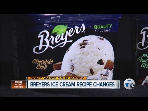 Breyers ice cream recipe changes