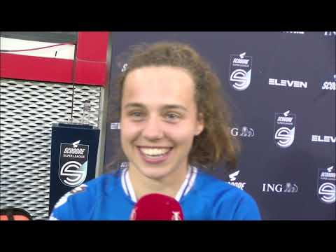 Interview met K. AA Gent Ladies Jasmien Mathys na de 0-1 overwinning bij R. Standard de Liège in PO1