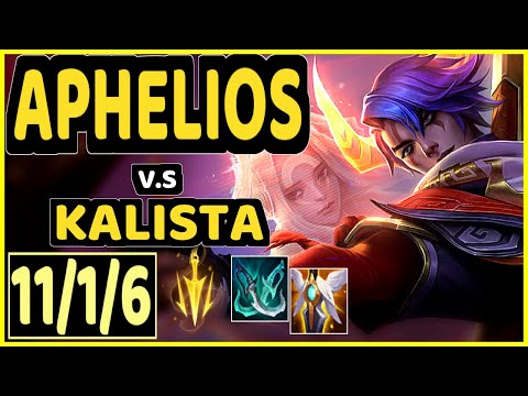 HANS SAMA (APHELIOS) vs KALISTA - 11/1/6 KDA BOTTOM ADC GAMEPLAY - EUW Ranked GRANDMASTER