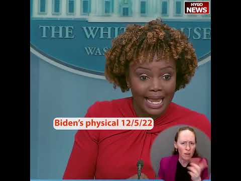 Biden's physical exam, and a part of his annual physical, he always says: "Watch me."