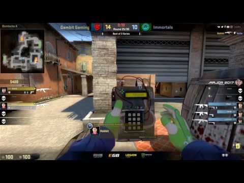 Gambit VS Immortals Clutch Hobbit PGL Major Kraków 2017 DAY 5