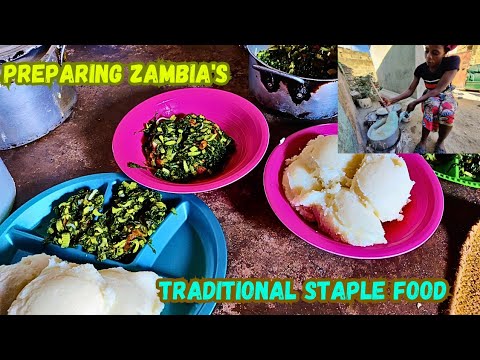 How to prepare Zambia's traditional staple food called Nshima 🇿🇲