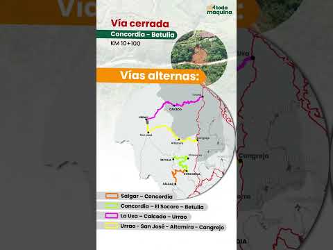 Cierre total de la vía Concordia - Betulia