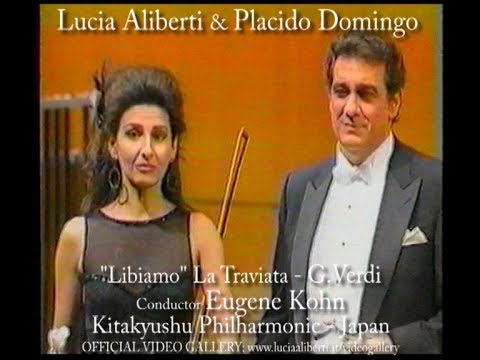 Lucia Aliberti with Placido Domingo "Libiamo "La Traviata-G.Verdi,Conductor Eugene Kohn