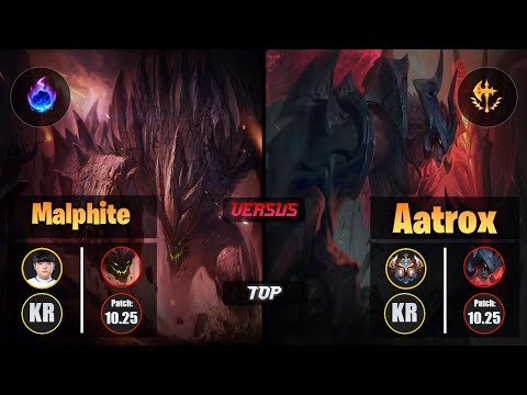 Canyon MALPHITE (Top) [Arcane Comet] VS AATROX - Challenger KR Patch 10.25