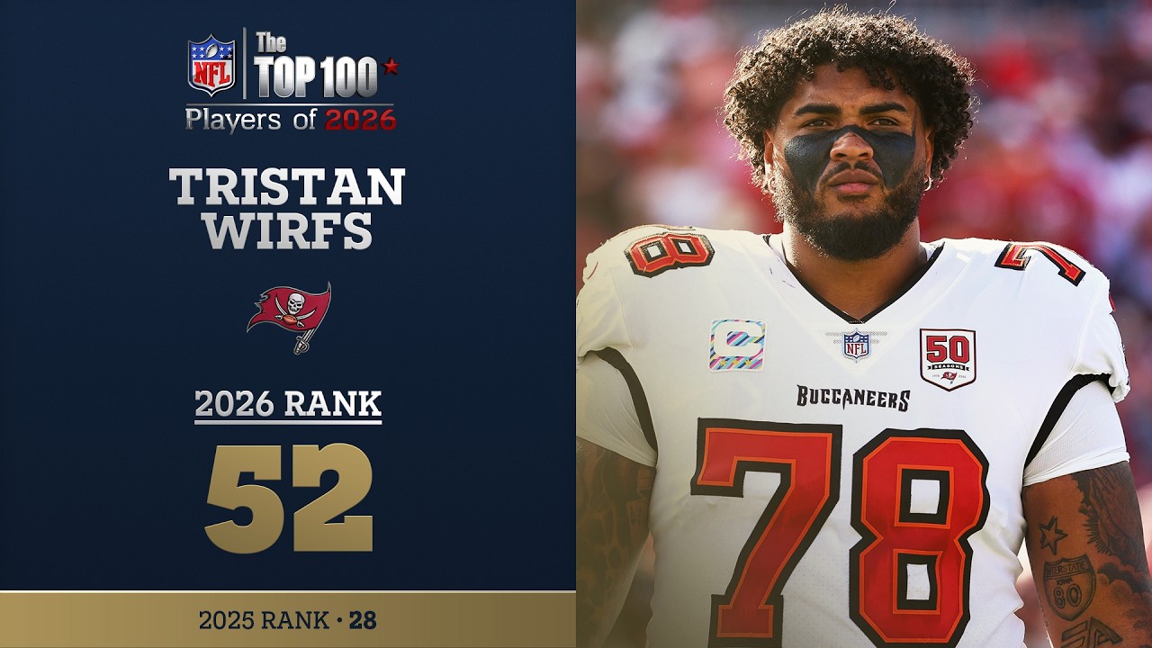 52: Tristan Wirfs (OT, Buccaneers) | Top 100 Players of 2026