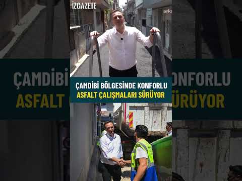 Çamdibi bölgesinde konforlu asfalt çalışmaları sürüyor #izmir#bornova #asfalt