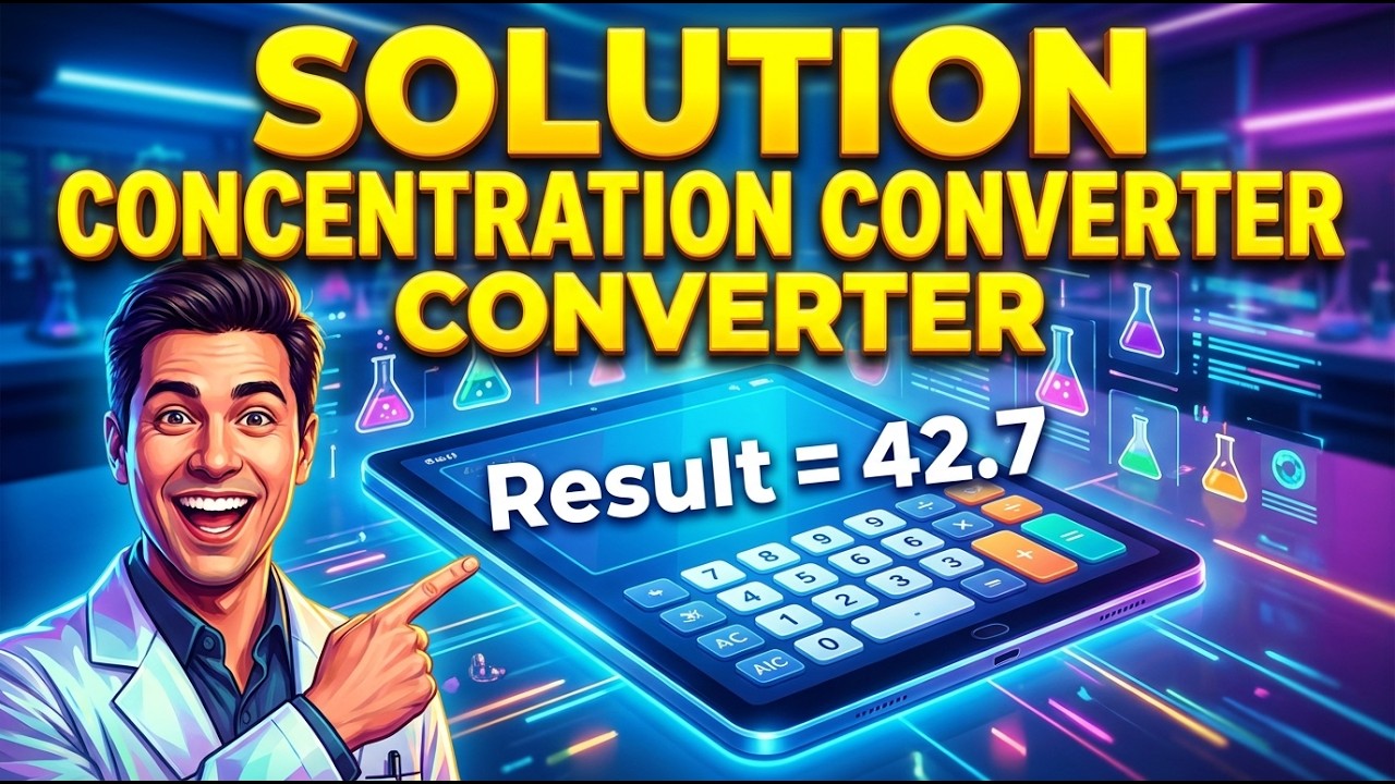 Solution Concentration Converter Interactive Calculator