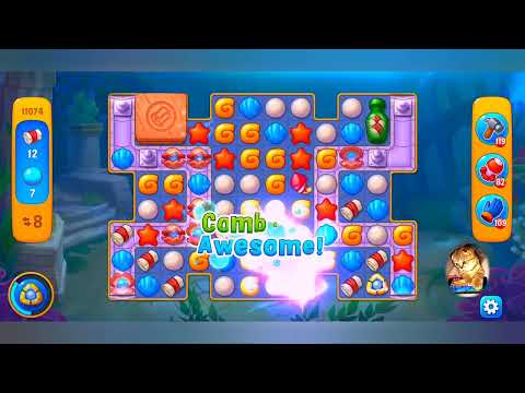 фишдом 2023  #  11074 уровень - прохождение без бустеров # Fishdom,   11074  level - no Boosters.