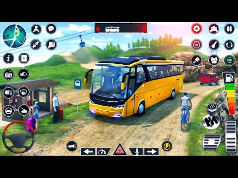 Uphill Mountain Bus Driving Simulator 3D - Offroad Bus Tourist Hill Station - Android GamePlay