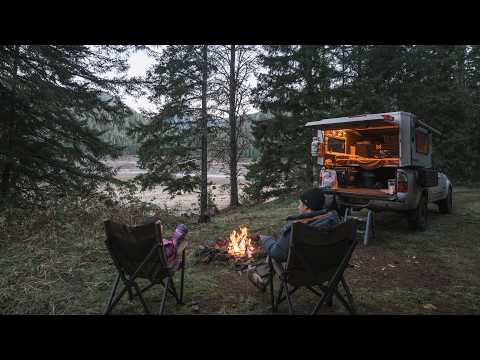 SURVIVING 30°F CAMPING in PNW | Winter Truck Adventure