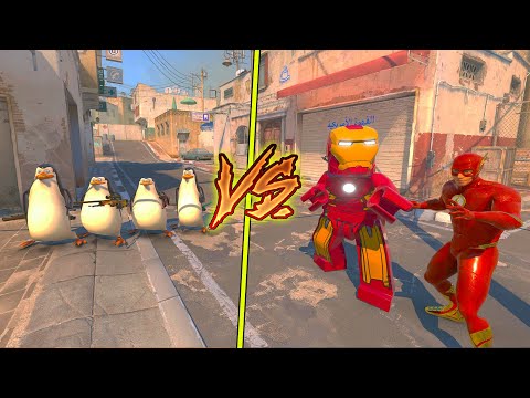 SÜPER KAHRAMANLAR VS PENGUEN ÇETESİ EFSANE KAPIŞMA!