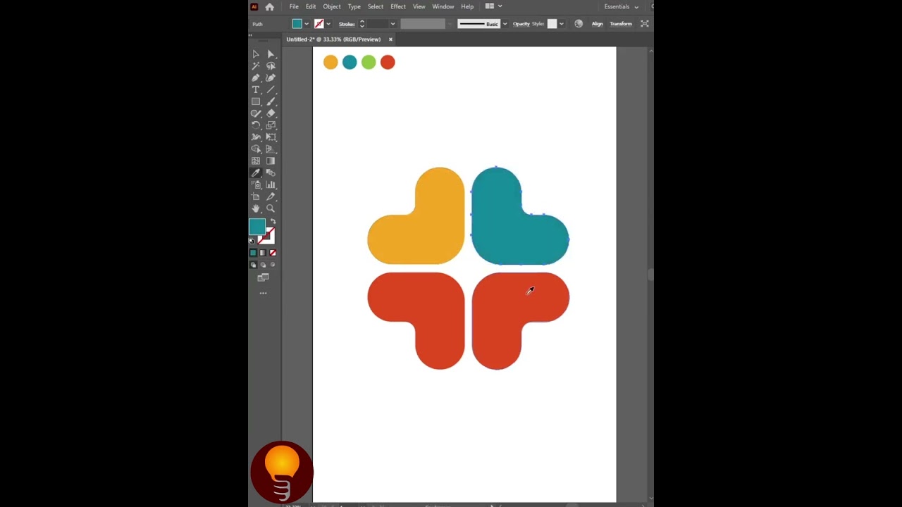 Logo Design  Adobe Illustrator CC Tutorial 31 #shorts #shortsfeed #illustrator #art