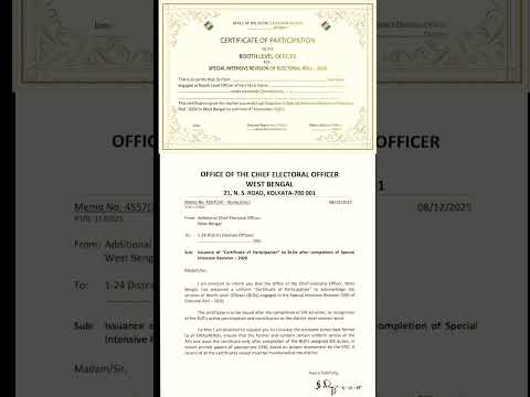 #blo #certificate #eci #shortsyoutube #tetissue #short #shortsvideo #nimtitadarsan #shorysfeed