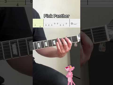 Pink Panther Guitar + Tabs #guitar #guitarlesson #guitarcover #stratocaster #guitartutorial #music
