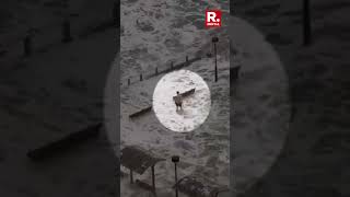 Download lagu Man Stands Fearlessly Amid Super Typhoon Ragasa’s Deadly Storm Surge mp3