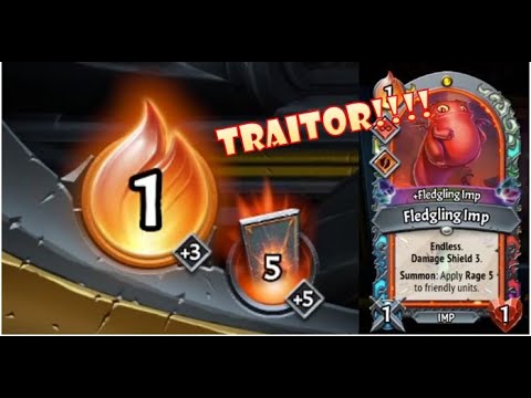 Monster Train Cov 25 Divinity RedX/Yellow - Fledging Imp You've Betrayed Me!!!