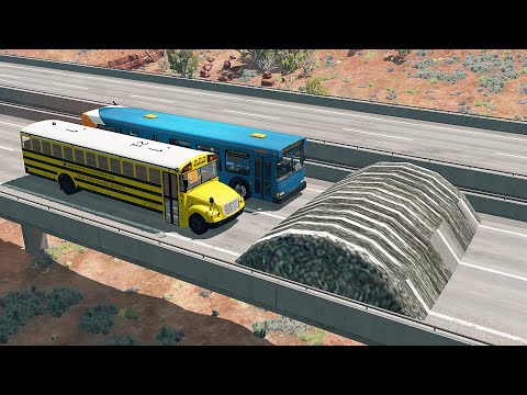 Mobil vs Speed Bumps #4 - BeamNG Drive