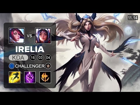 Irelia Top vs Fiora - EUW Challenger Patch 11.14