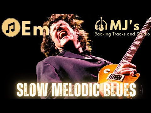 Slow Melodic Blues Ballad in E minor | 78 bpm | Guitar Backing Track