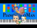Bubble Guppies Sun Moon Day Night Slow EASY Medium 4K Piano Tutorial