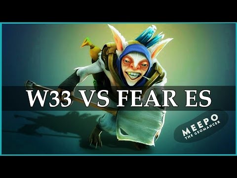 w33 Meepo vs EG.Fear Ember Spirit Ditya Ra SF & Earthshaker | Dota 2 Gameplay