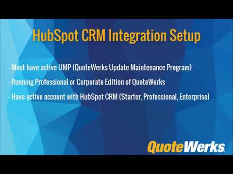How to Setup the HubSpot CRM Integration - QuoteWerks