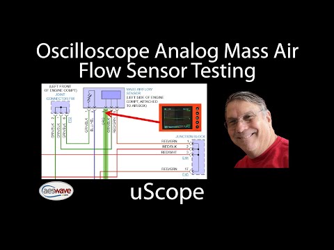 Oscilloscope (uScope) Analog Mass Air Flow (MAF) Sensor Testing